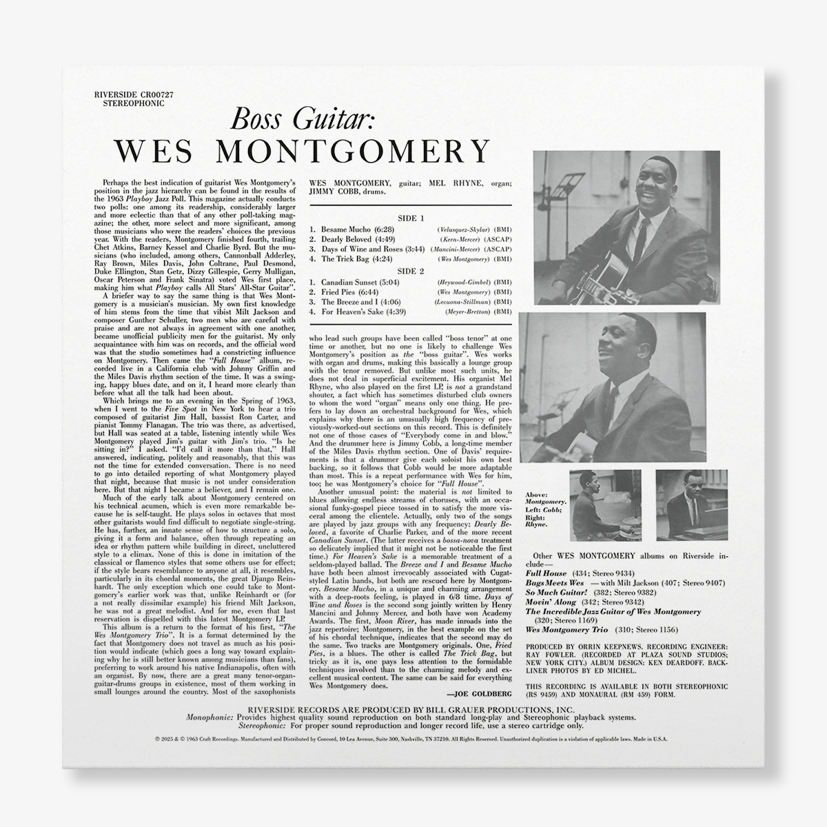 Wes Montgomery - Boss Guitar (Original Jazz Classics Series)