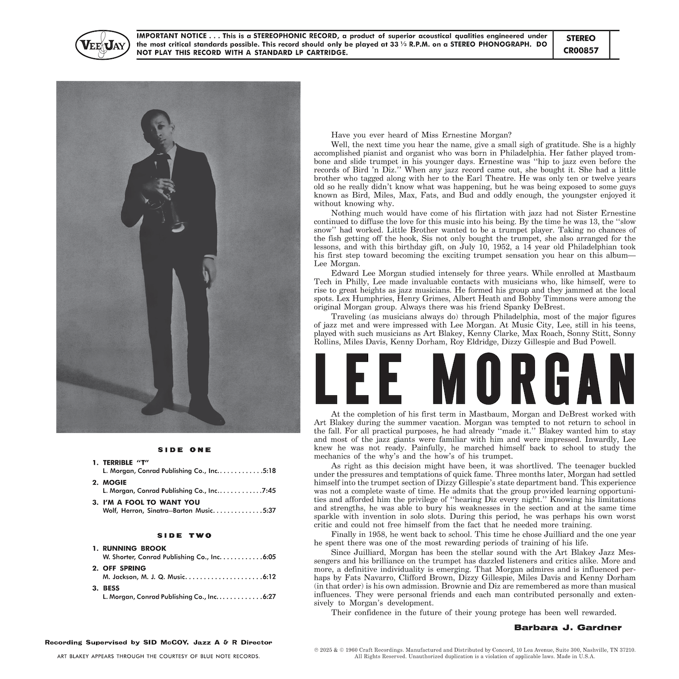 Lee Morgan - Here’s Lee Morgan (Original Jazz Classics Series) [180-gram]