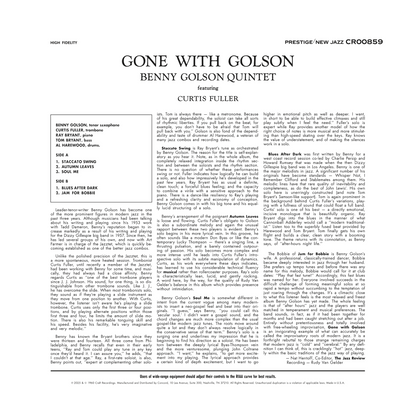 Benny Golson - Gone With Golson (Original Jazz Classics Series)