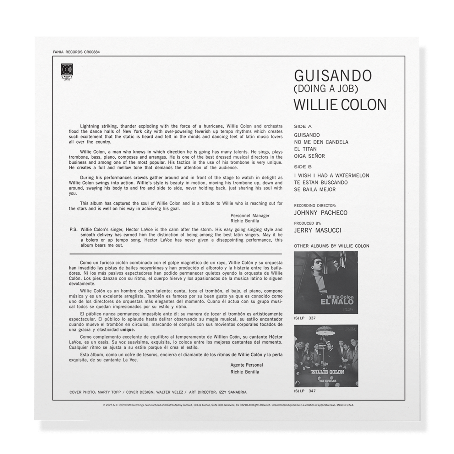 Willie Colon & Hector Lavoe - Guisando: Doing A Job