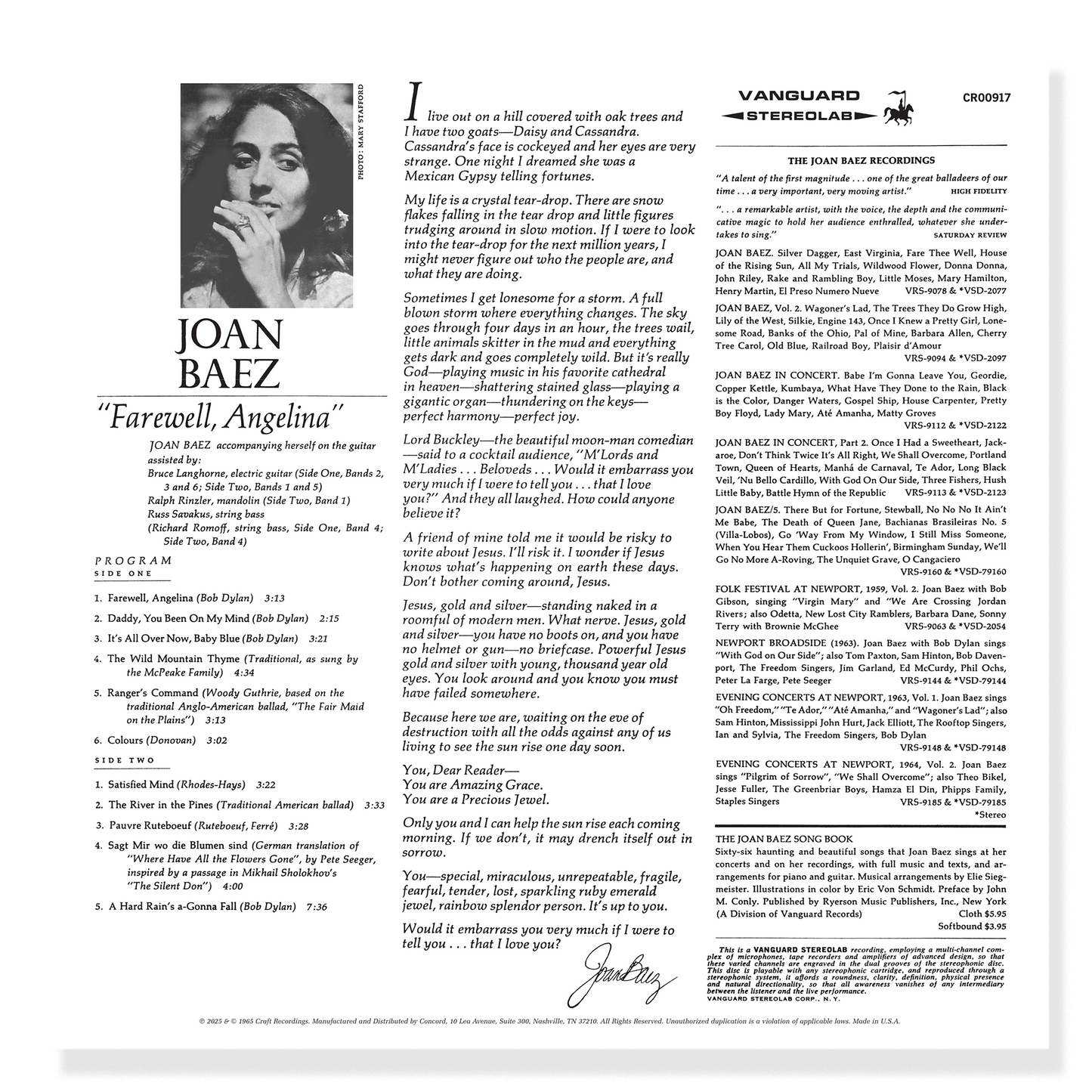 Joan Baez - Farewell, Angelina