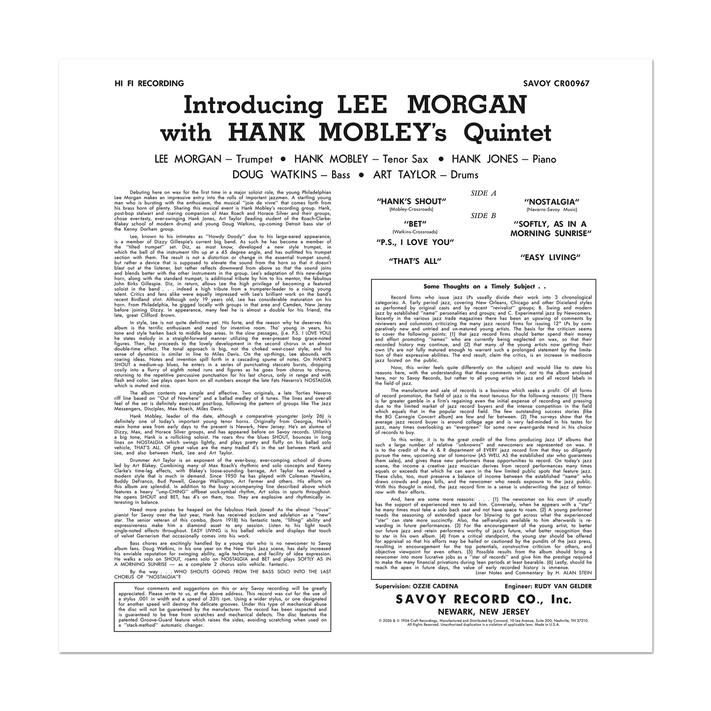 Lee Morgan - Introducing Lee Morgan (Original Jazz Classics Series)