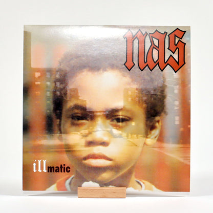 Wood Block Record Display / Natural Wood
