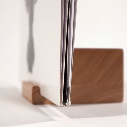 Wood Block Record Display / Natural Wood
