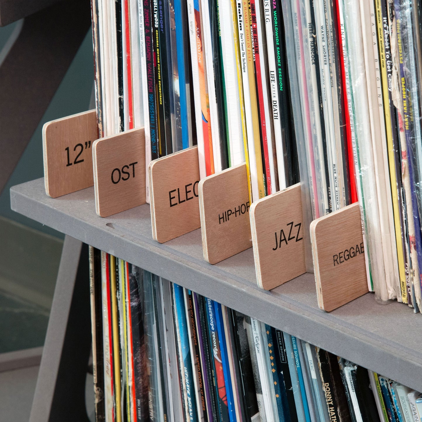 Wooden LP Dividers For Vinyl Records Genre