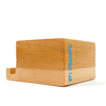 Wood Block Record Display / Natural Wood