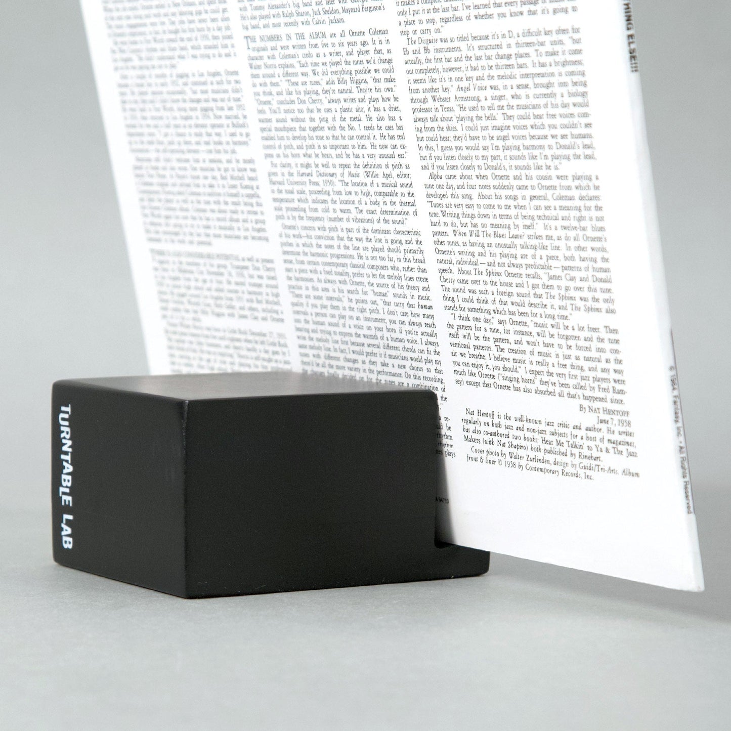 Wood Block Record Display (Black)