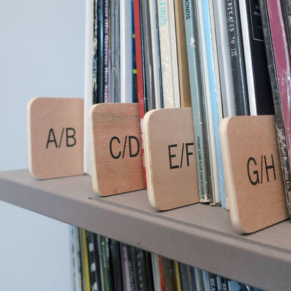 Wooden LP Dividers For Vinyl Records / Alpha