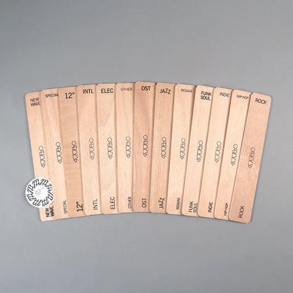 Wooden LP Dividers For Vinyl Records Genre
