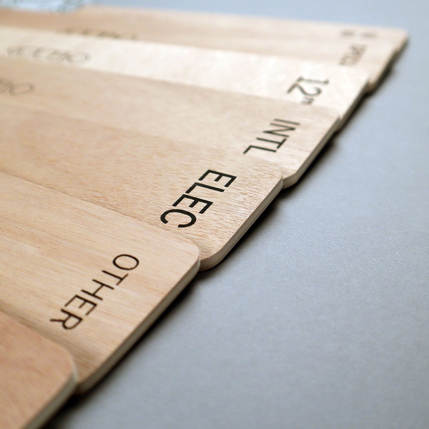 Wooden LP Dividers For Vinyl Records Genre