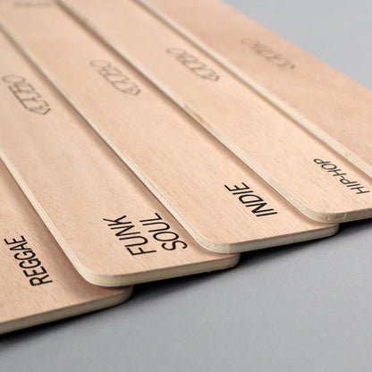 Wooden LP Dividers For Vinyl Records Genre