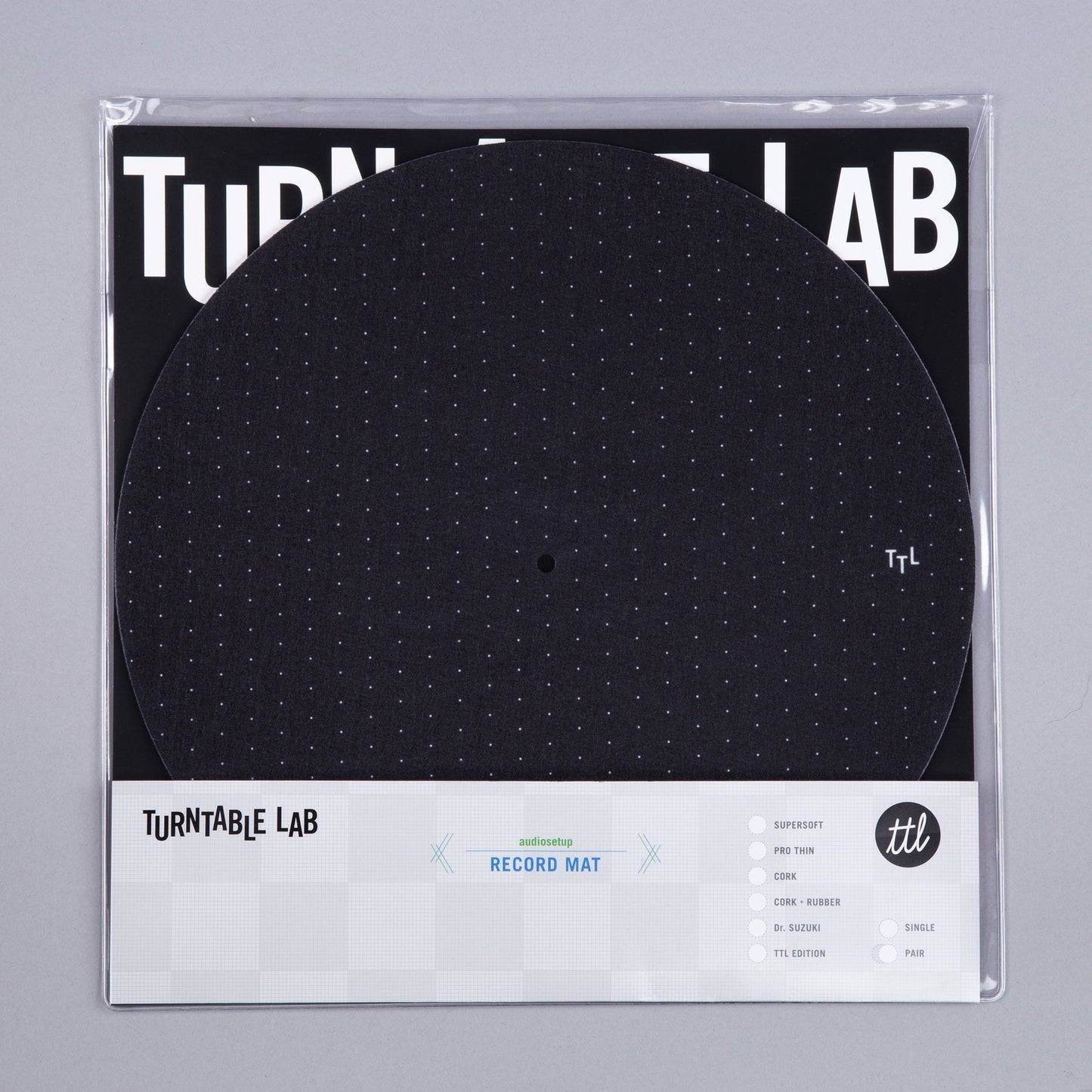 Dot Pattern Slipmat Record Mat (Black)
